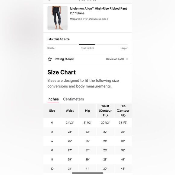 Lululemon Align High-Rise Ribbed Pant 25" Shine Foil Black Night SIZE 8 NWT - Picture 8 of 8
